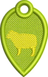 quick stitch sheep machine embroidery pattern - FSL Sheep for Personalized Tags