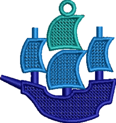 ship beginner-friendly machine embroidery - FSL Ship perfect for reusable tote bags