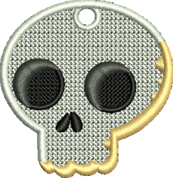 beginner-friendly halloween skull machine embroidery pattern - FSL Skull for Halloween Costumes