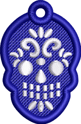 beginner-friendly halloween skull machine embroidery pattern - FSL Skull for Festival Decorations
