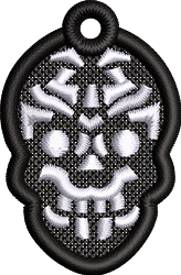 beginner-friendly halloween skull machine embroidery pattern - FSL Skull for Themed Decor