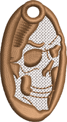 quick stitch skull machine embroidery pattern - FSL Skull perfect for Bag Charms