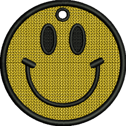 beginner-friendly smiley machine embroidery pattern - FSL Smiley for decorative pillow covers