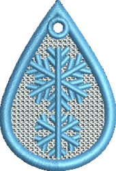 snowflake beginner-friendly machine embroidery - FSL Snow Flake for Tree Ornaments