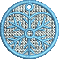 snowflake beginner-friendly machine embroidery - FSL Snowflake for Decorative Pillows