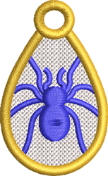 quick stitch spider machine embroidery pattern - FSL Spider for Decorative Tags