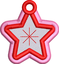 FSL Star - 4x4 star quick stitch machine embroidery design perfect for Ornaments