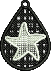 starfish quick stitch machine embroidery - FSL Starfish perfect for Zipper Pulls