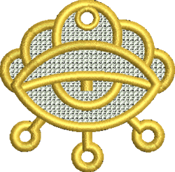FSL stylized eye design featuring a prominent golden eye, curved shapes, and a clean modern aesthetic.
