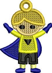 quick stitch boy machine embroidery pattern - FSL Super Boy perfect for Backpack Tags