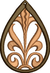 FSL Tear Drop - 4x4 drop quick stitch machine embroidery design for kitchen tea towels