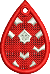drop quick stitch machine digital embroidery - FSL Tear Drop perfect for Keychains