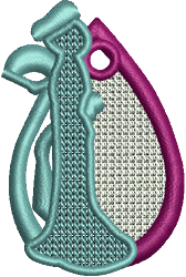 quick stitch drop machine embroidery pattern - FSL Tear Drop for Table Settings