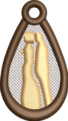 teardrop quick stitch machine embroidery - FSL Teardrop for Anniversary Gifts