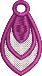 quick stitch teardrop machine embroidery pattern - FSL Teardrop perfect for Keychains