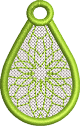 FSL Teardrop - 4x4 teardrop quick stitch machine embroidery design for Keychains
