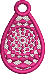 FSL Teardrop - 4x4 teardrop beginner-friendly embroidery design for Home Decor