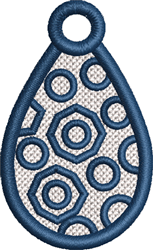 FSL Teardrop - 4x4 teardrop beginner-friendly embroidery design for reusable tote bags