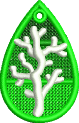 FSL Teardrop Tree - 4x4 tree beginner-friendly embroidery design for Educational Posters