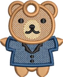 FSL Teddy - 4x4 bear cub beginner-friendly embroidery design for Baby Blankets