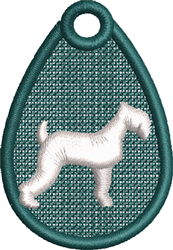 puppy dog quick stitch machine embroidery - FSL Terrier perfect for Keychains