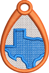 quick stitch texa machine digital embroidery pattern - FSL Texas perfect for Bag Tags