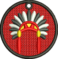 quick stitch bonnet machine embroidery pattern - FSL War Bonnet for Cultural Festivals