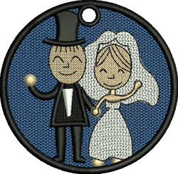 beginner-friendly wedding machine embroidery pattern - FSL Wedding for Cake Toppers