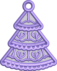 beginner-friendly christmas tree machine embroidery pattern - FSL Xmas Tree for Seasonal Decorations