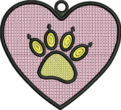 FSL Paw Print Embroidery Design | EmbroideryDesigns.com