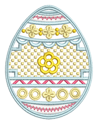 FSL Easter Egg & Flowers Embroidery Design | EmbroideryDesigns.com
