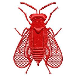 Lace Fly - 4x4 fly FSL lace machine embroidery design perfect for kitchen tea towels