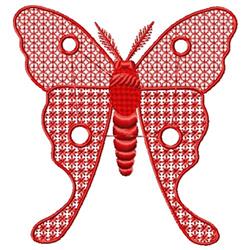 butterfly FSL lace machine embroidery - Lace Moth perfect for reusable tote bags
