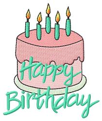 Happy Birthday Ribbon Embroidery Design