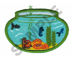 FISH BOWL Embroidery Design | EmbroideryDesigns.com