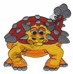 ANKLOSAURUS - 4x4 anklosauru detailed machine embroidery design for cute baby onesies