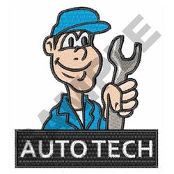 AUTO TECH - 4x4 tech detailed machine embroidery design perfect for reusable tote bags