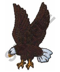 beginner-friendly bird machine embroidery pattern - BALD EAGLE for decorative pillow covers