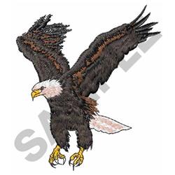 bird detailed machine embroidery - BALD EAGLE perfect for patchwork quilt blocks