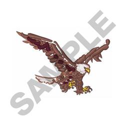 detailed bird machine embroidery pattern - Bald Eagle perfect for reusable tote bags