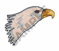 Realistic bald eagle head design with striking white feathers and a yellow beak, enhancing wildlife decor.