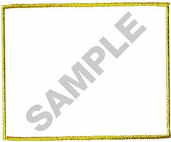Blank rectangular design with a vibrant yellow border, featuring a simple and versatile layout perfect for customization.