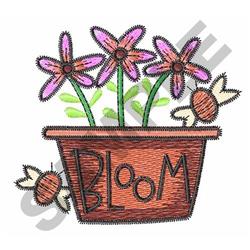 BLOOM - 4x4 bloom detailed machine embroidery design perfect for reusable tote bags