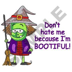 witch detailed machine embroidery - BOOTIFUL WITCH perfect for patchwork quilt blocks