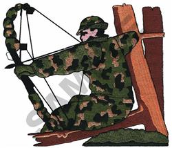 tree detailed machine embroidery - BOWHUNTER perfect for decorative pillow covers
