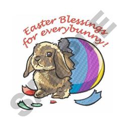 Brown rabbit beside a colorful cracked Easter egg and vibrant shells, perfect for playful holiday decor.