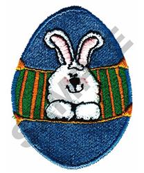 bunny rabbit detailed machine embroidery - BUNNY EASTER EGG for cute baby onesies