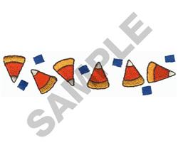 beginner-friendly halloween pumpkin machine embroidery pattern - CANDY CORN for festive table runners