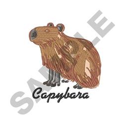 detailed capybara machine embroidery pattern - Capybara for decorative pillow covers