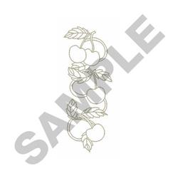 CHERRY LINEWORK - 5x7 leaf quick stitch machine embroidery design for Home Decor